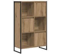 Bibliothèque en bois d'ingénierie - vidaXL - Chêne Artisan - 68x30x108.5 cm - 3 portes - Durable - Assemblage requis