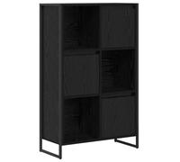 Bibliothèque en bois d'ingénierie - vidaXL - Chêne Noir - 68x30x108.5 cm - 3 portes - Durable - Assemblage requis
