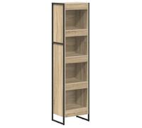 Bibliothèque en bois d'ingénierie - vidaXL - Sonoma - 40x30x155 cm - Durable - Pieds en acier - Assemblage requis