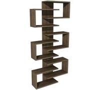 Bibliothèque en bois "Lotus" - 75 x 21 x 161 cm - Noyer