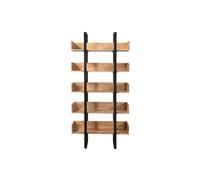 Bibliothèque industrielle en bois massif et métal noir L90 cm TAO