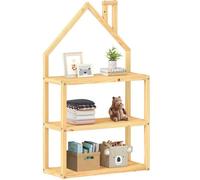 Bibliothèque en bois massif pour chambre d'enfant, avec trois grandes étagères