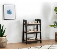 Bibliothèque en bois noir et beige Étagères sur pied Enfants Luxe Meubles de rangement