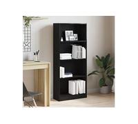 Bibliothèque en Chêne Noir 60 x 24 x 143 cm Fabriquée en Bois d Ingénierie