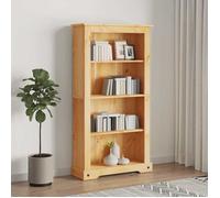 Bibliothèque en pin mexicain - VIDAXL - 4 niveaux - 80x29x150 cm - Bois massif - Marron - Style mexicain Corona