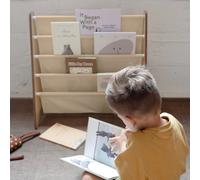 3 Sprouts Bibliothèque enfant Uni — Contient 35 livres — Beige