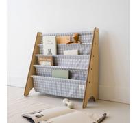 Bibliothèque en tissu recyclé Vichi bleu