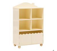 Bibliothèque Enfant Bouli 2 portes 4 Cases Beige 60x30x94,5 cm - Atmosphera Créateur d'intérieur