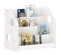 Bibliothèque enfant BRUNO en pin massif laqué blanc Blanc G