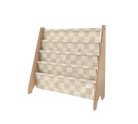 3 Sprouts – Bibliothèque enfant Damier Beige – Rangement livres et jouets, étagère Montessori