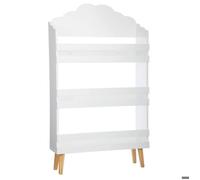 Etagère, bibliothèque blanche, armoire, étagère de rangement, organisateur - 3 niveaux, 58 x 18 x 100 cm