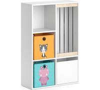 Bibliothèque enfant Vicco Luigi Blanc 29.2x107.8cm avec 2 boxes pliants opt.1, Model 37033
