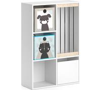 Bibliothèque enfant Vicco Luigi Blanc 29.2x107.8cm avec 2 boxes pliants opt.4, Model 36231
