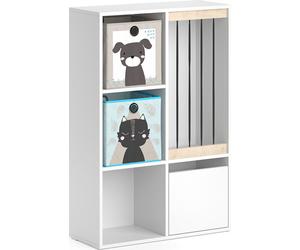 Bibliothèque enfant Vicco Luigi Blanc 29.2x107.8cm avec 2 boxes pliants opt.4, Model 36231