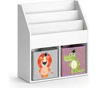 Bibliothèque enfant Vicco Luigi Blanc 72x79cm avec 2 boxes pliants opt.3, Model 36214