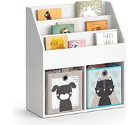 Bibliothèque enfant Vicco Luigi Blanc 72x79cm avec 2 boxes pliants opt.4, Model 36215