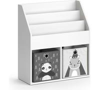 Bibliothèque enfant Vicco Luigi Blanc 72x79cm avec 2 boxes pliants opt.5, Model 36217