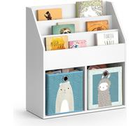 Bibliothèque enfant Vicco Luigi Blanc 72x79cm avec 2 boxes pliants opt.6, Model 36218