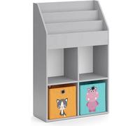 Bibliothèque enfant Vicco Luigi Gris 72x114.2cm avec 2 boxes pliants, Model 39479
