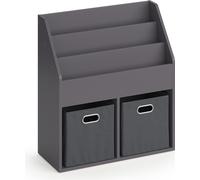 Bibliothèque enfant Vicco Luigi Gris 72x79cm avec 2 boxes pliants opt.1, Model 37174