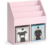 Bibliothèque enfant Vicco Luigi Rose 72x79cm avec 2 boîtes pliantes (chien, chat), Model 40770