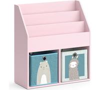 Bibliothèque enfant Vicco Luigi Rose 72x79cm avec 2 boîtes pliantes (ours, mouton), Model 40772