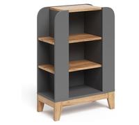 Bibliothèque enfant Vitalispa Malia Gris 60x88cm avec 9 compartiments, Model 60586