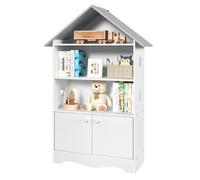 WOLTU Bibliothèque Enfants en Bois étagère à Jouets avec Porte verrouillable,Étagère de Rangement pour Enfants Blanc