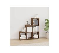 vidaXL Bibliothèque escalier Chêne marron 107 cm Bois d'ingénierie