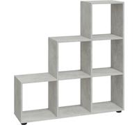 Bibliothèque escalier Gris béton 107 cm Bois d'ingénierie