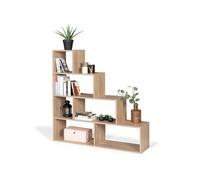 IDMarket Bibliothèque escalier Lina Bois façon hêtre