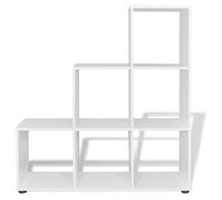 Bibliothèque/étagère 107 cm - vidaXL - bois d'ingénierie - blanc - 6 compartiments - 104 x 29 x 107 cm - matériau durable iyu24r928