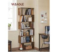 VASAGLE Custos Collection - Bibliothèque, Étagère à 6 Niveaux, Meuble de Rangement, Cloison Séparateur, Moderne, pour Salon, Chambre, Bureau, Marron Rustique LBC61BX