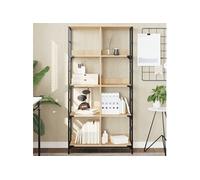 vidaXL Bibliothèque Chêne Sonoma 78,5x33x153 cm – 8 compartiments – Bois d'ingénierie Multicolore