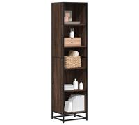 vidaXL Bibliothèque chêne marron 80,5x35x76 cm bois d'ingénierie, bibliothèque, séparateur de pièce, séparateur, armoire de 849108 Marron G