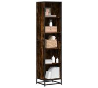Bibliothèque chêne fumé 80,5x35x170,5 cm bois d ingénierie Marron G