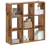 vidaXL Bibliothèque chêne fumé 102x32x102 cm Bois d'ingénierie Marron