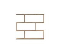 Bibliothèque Etagère asymétrique basse coloris Chêne Mauvella - Longueur 110 x Hauteur 96,3 x Profondeur 24,6 cm - -