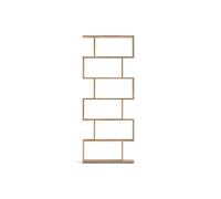 Bibliothèque Etagère asymétrique haute coloris Chêne Mauvella - Longueur 80 x Hauteur 191 x Profondeur 24,6 cm - -