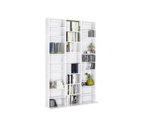 IDMarket Bibliothèque étagère CD CEYLIA 30 cases étagères modulables bois blanc