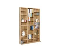 Bibliothèque étagère CD CEYLIA 30 cases avec étagères modulables effet bois