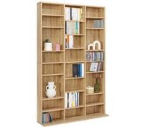 IDMarket Bibliothèque CD CEYLIA 30 cases – étagères modulables effet bois