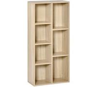 Bibliothèque étagère cube 7 compartiments 50l x 24P x 106H cm bois naturel Beige G