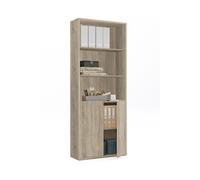 Bibliotheque / etagere de rangement, coloris Cambrian - Hauteur 196.5 x Longueur 75.5 x Profondeur 33 cm --