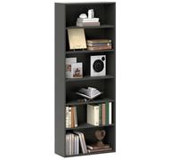 Bibliothèque étagère de rangement - HOMCOM- 6 niveaux - étagères réglables - pour salon chambre bureau, 60x24x158,5cm - noir