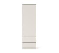 Homlando Maja Armoire Multi-usages 60 cm avec tiroirs, étagère étroite pour Salon et Bureau, Rangement Moderne avec Porte, Design Minimaliste, Panneau stratifié de qualité supérieure (Cachemire)