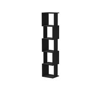 Bibliothèque étagère design zig zag 5 niveaux dim. 33 x 28 x 161 cm noir