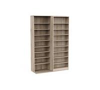 Bibliothèque étagère meuble de rangement couleur chêne - Largeur 116,7 x Profondeur 44,4 x Hauteur 178,8 cm