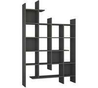 Bibliothèque étagère moderne - MANCO - Fixation murale - 122 x 188 x 26 cm - Anthracite