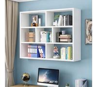 Bibliothèque Étagère Rangement Bois Massif 5 Cubes Modulable Bureau | Bois Massif, Design Modulable, Rangement Bureau, Gain Espace, Finition Robuste(White,L47.2*H38.2*D7.9/120*97*20cm)